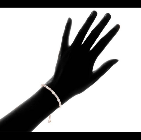 Rose Gold tennis bracelet with swarovski crystals - Picture 2 of 4